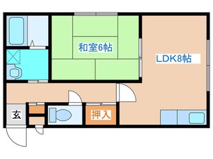 シャルマン若林の物件間取画像